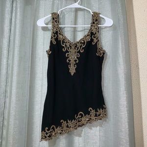 Vintage Metro style sequin tank top size 6